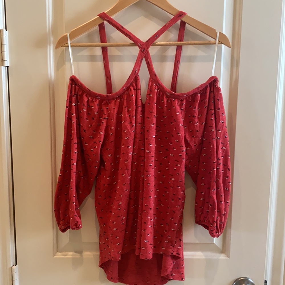 Cross Front, Cold-Shoulder Top